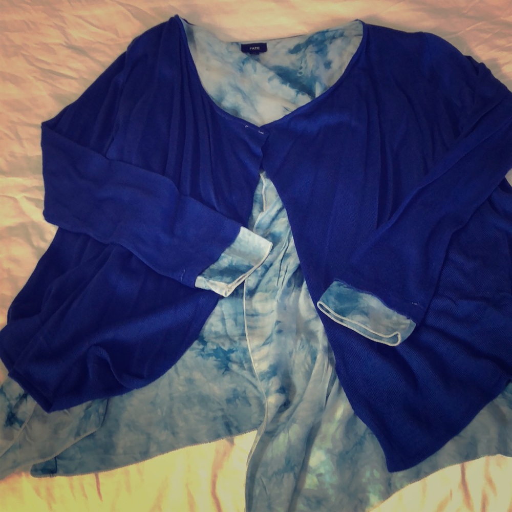 Never worn Fate Blue Cardigan